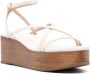 Stuart Weitzman Wovette sandalen met sleehak Beige - Thumbnail 2