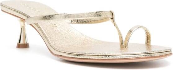 Studio Amelia Edith sandalen met plateauzool Goud