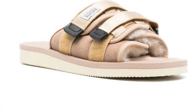 Suicoke Moto-Mab sandalen met klittenband Beige