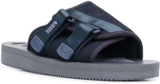 Suicoke Slippers met dubbele bandjes Blauw