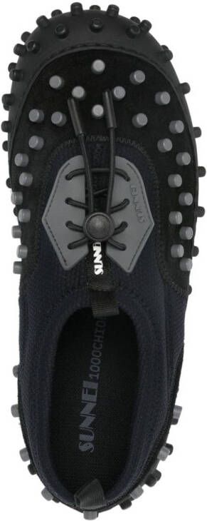 Sunnei 1000Chiodi leren sneakers met studs Zwart