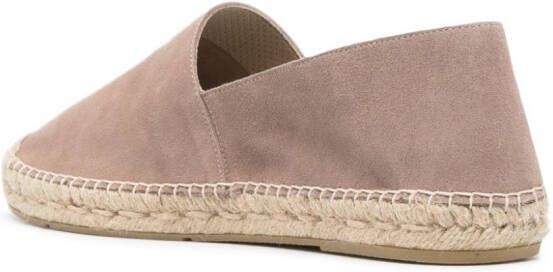 Tagliatore Suède espadrilles met logo-reliëf Bruin