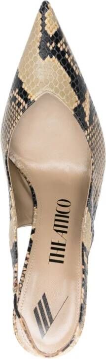 The Attico Cheope leren pumps Beige