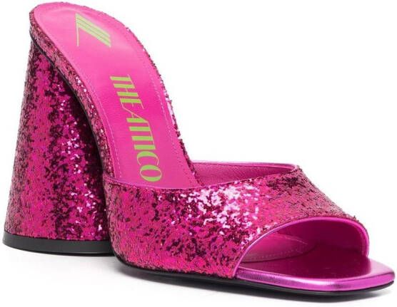 The Attico Metallic muiltjes Roze