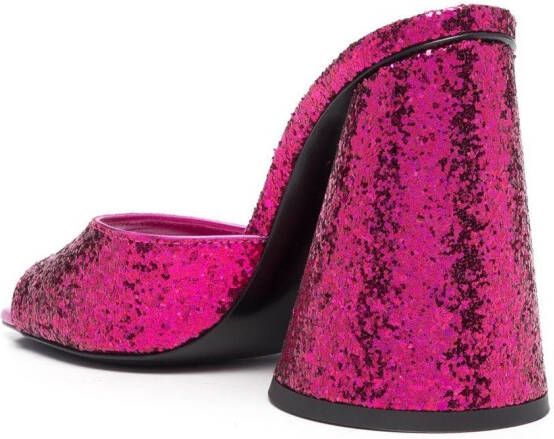 The Attico Metallic muiltjes Roze