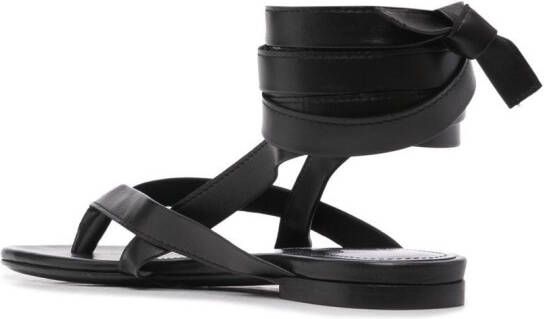 The Attico Sandalen met enkelbandje Zwart