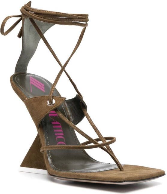 The Attico Sandalen met open neus Groen