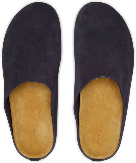 The Row Hugo suède slippers Blauw