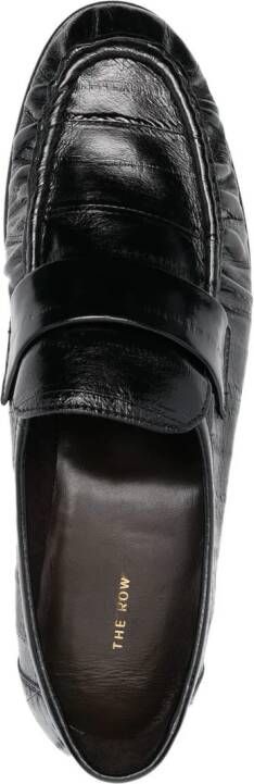 The Row Leren loafers Zwart