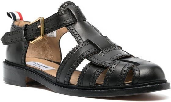 Thom Browne Leren sandalen Zwart