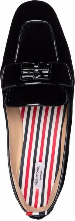 Thom Browne Fluwelen loafers Zwart