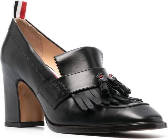 Thom Browne Kilt loafers met kwastjes Zwart