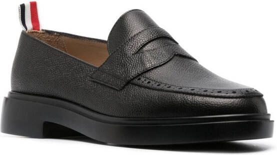 Thom Browne Leren loafers Zwart