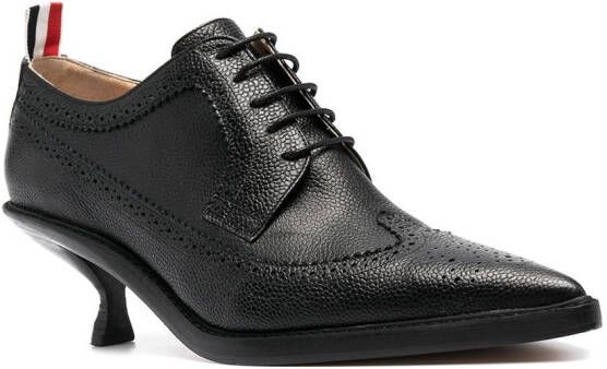 Thom Browne Metallic brogues Zwart