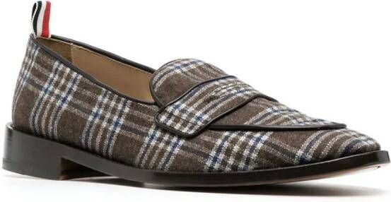 Thom Browne Varsity geruite loafers Bruin