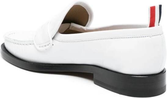 Thom Browne Varsity leren loafers Wit