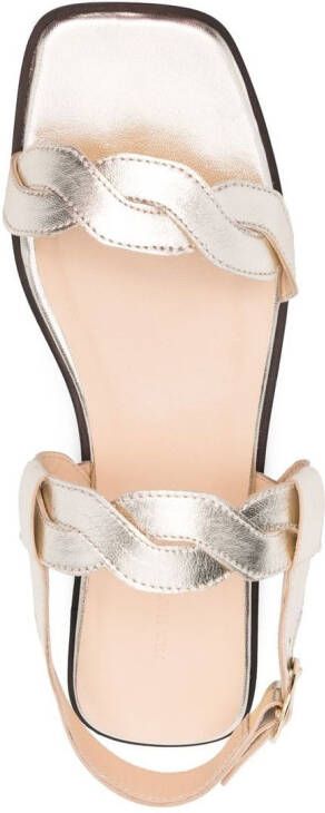 Tila March Rhea gevlochten sandalen Goud