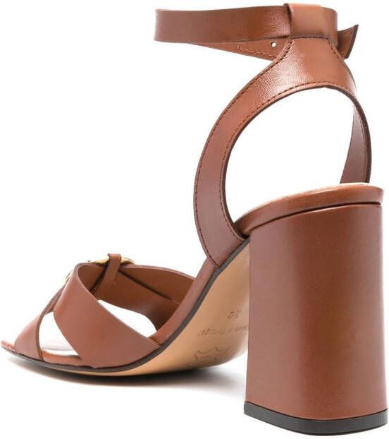 Tila March Sandalen met blokhak Bruin