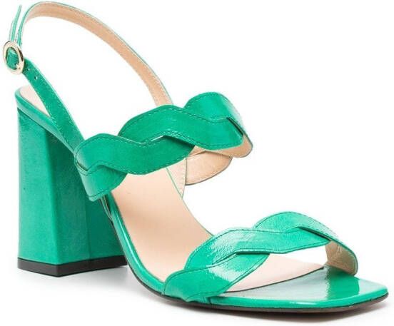 Tila March Sandalen met blokhak Groen