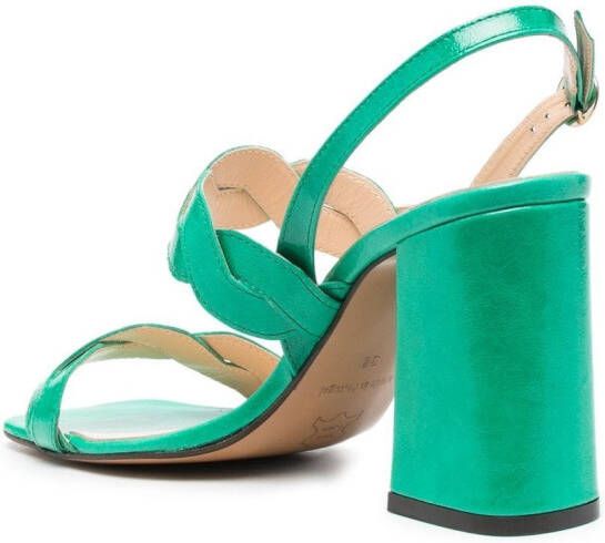 Tila March Sandalen met blokhak Groen