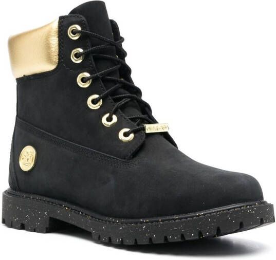 Timberland Heritage laarzen met metallic vlak Zwart