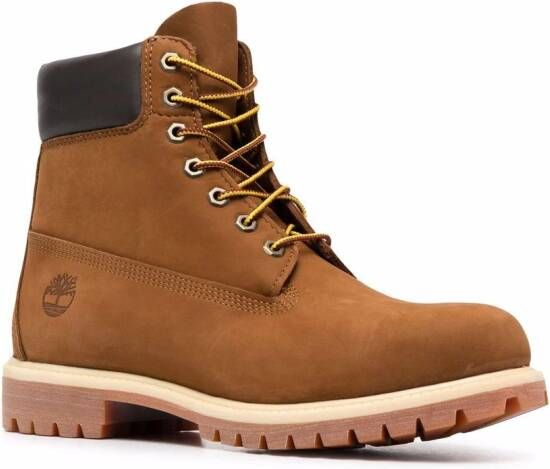 Timberland Leren veterlaarzen Bruin