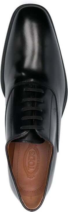 Tod's Francesina leren Oxford schoenen Zwart