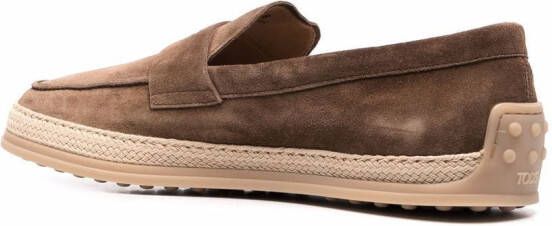 Tod's Geweven loafers Bruin