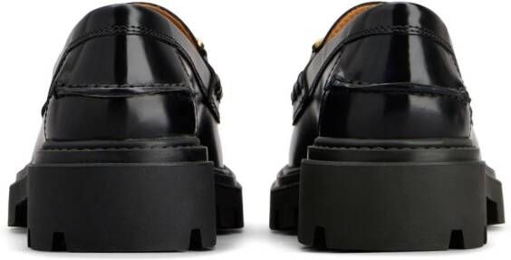 Tod's Gomma Pesante leren loafers Zwart