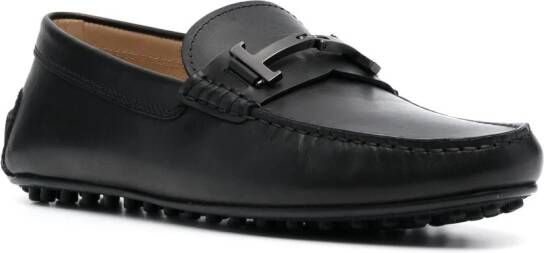 Tod's Gommino leren loafers Zwart