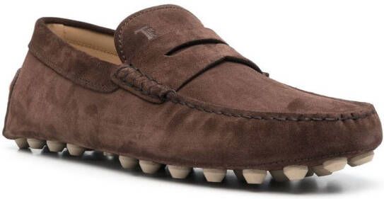 Tod's Gommino suède loafers Bruin