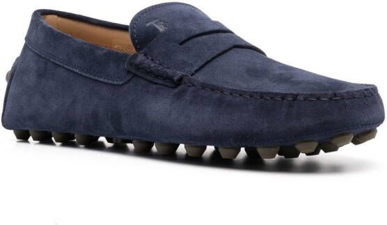 Tod's Gommino suède loafers Blauw