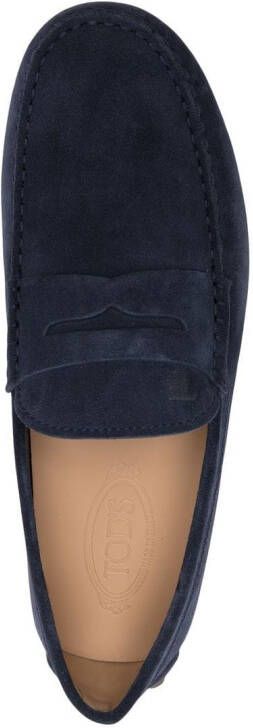 Tod's Gommino suède loafers Blauw