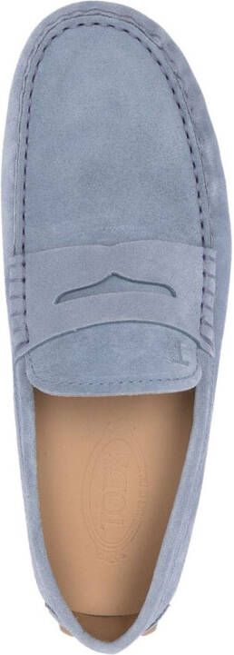 Tod's Gommino suède loafers Blauw