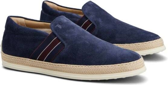 Tod's Gommino suède loafers Blauw