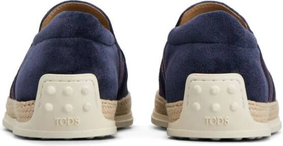 Tod's Gommino suède loafers Blauw