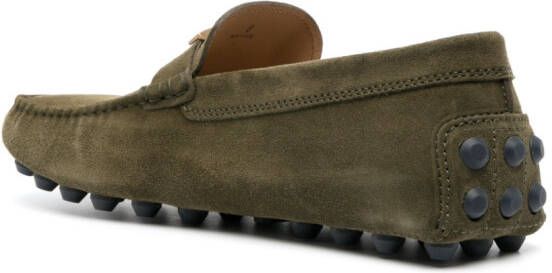 Tod's Gommino suède loafers Groen