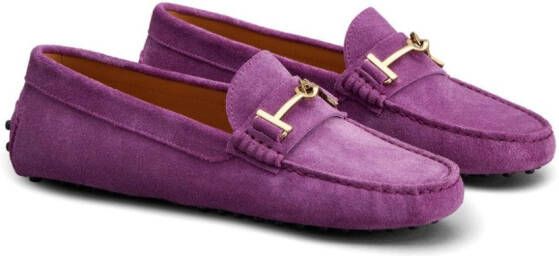 Tod's Gommino suède loafers Paars