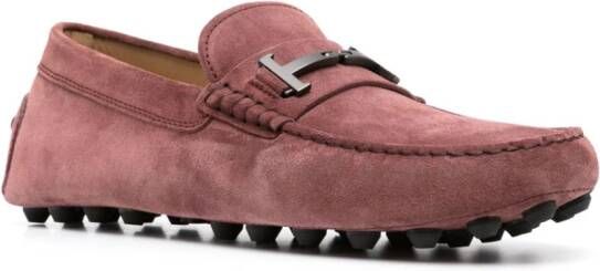 Tod's Gommino suède loafers Rood