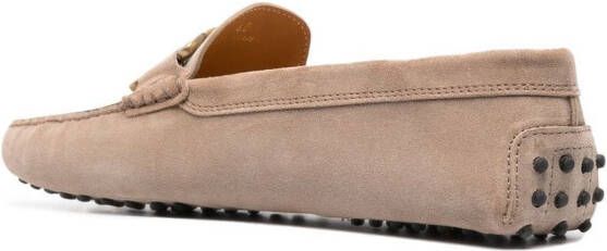 Tod's Kate Gommino suède loafers Beige