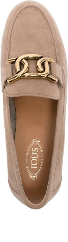 Tod's Kate suède loafers Beige