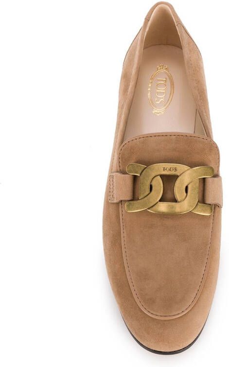 Tod's Kate suède loafers Beige