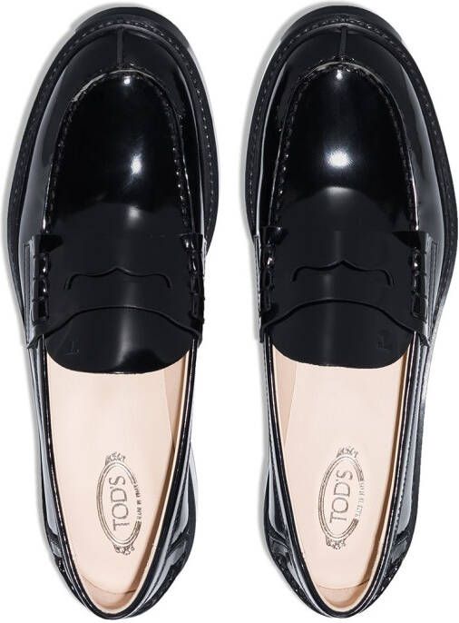 Tod's Lakleren loafers Zwart