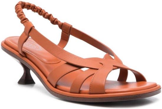 Tod's Leren slingback sandalen Bruin