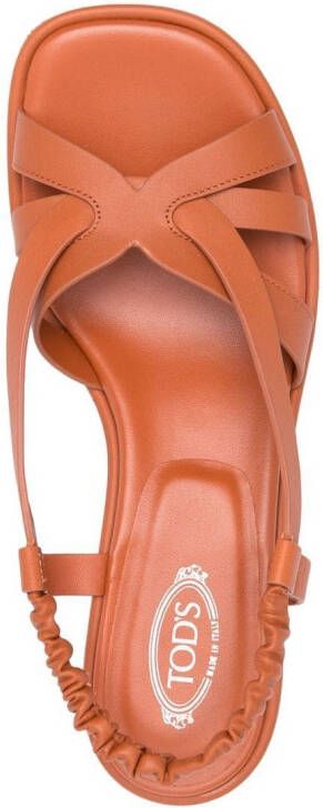 Tod's Leren slingback sandalen Bruin