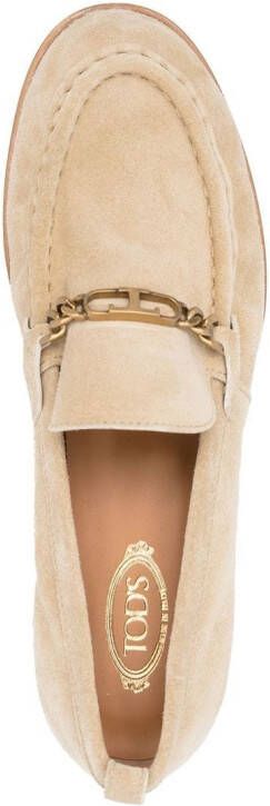 Tod's Loafers met ketting Beige