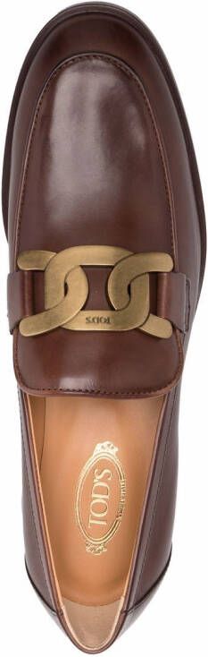 Tod's Loafers met kettingdetail Bruin