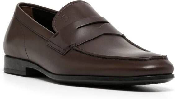 Tod's Loafers met logo-reliëf Bruin