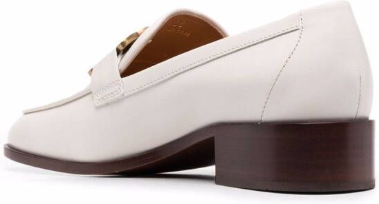 Tod's Loafers met logoplakkaat Beige