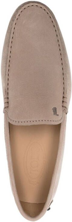 Tod's Loafers met logoplakkaat Beige